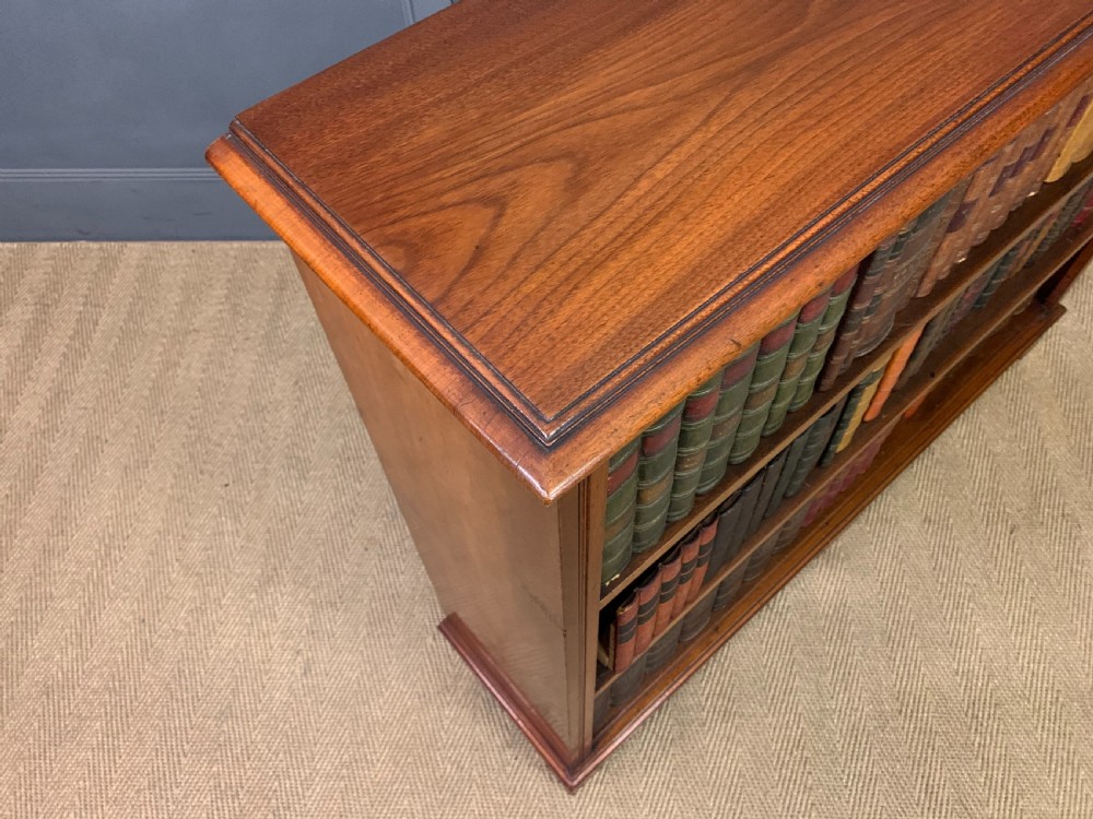 Edwardian Walnut Open Bookcase View IX