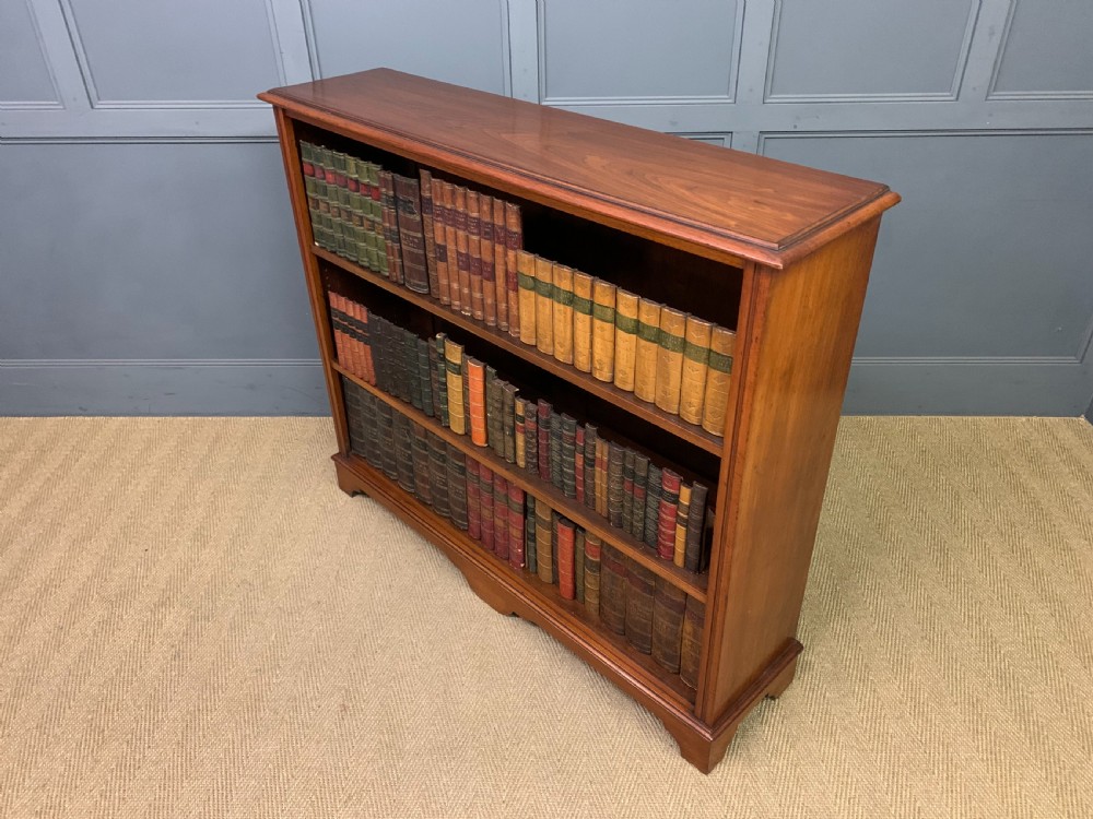 Edwardian Walnut Open Bookcase View X
