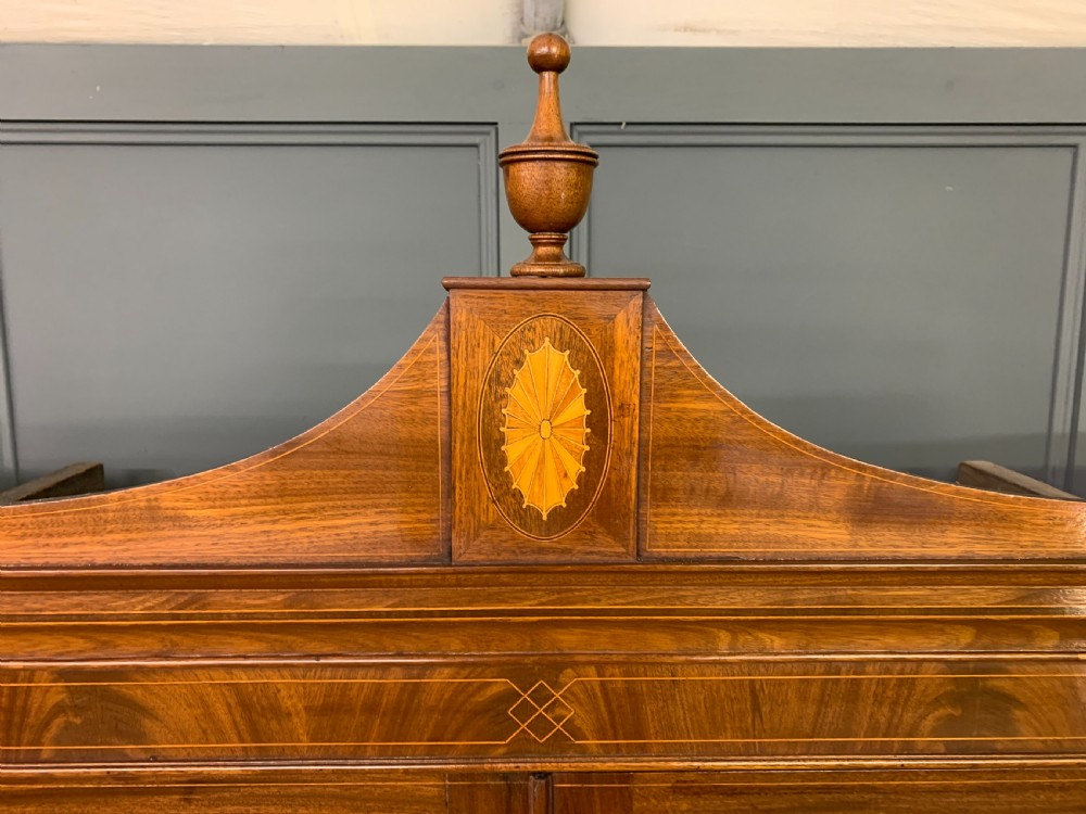 Sheraton Revival Mahogany Breakfront Bookcase View III