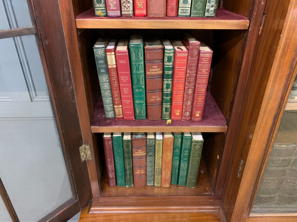 Sheraton Revival Mahogany Breakfront Bookcase View XI