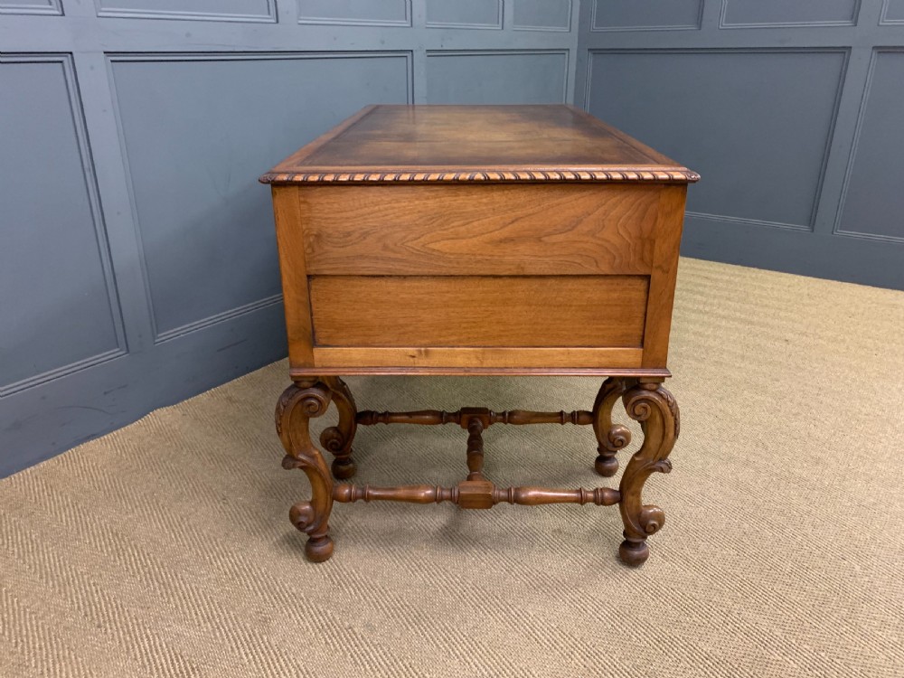 Burr Walnut Queen Anne Style Writing Desk View X