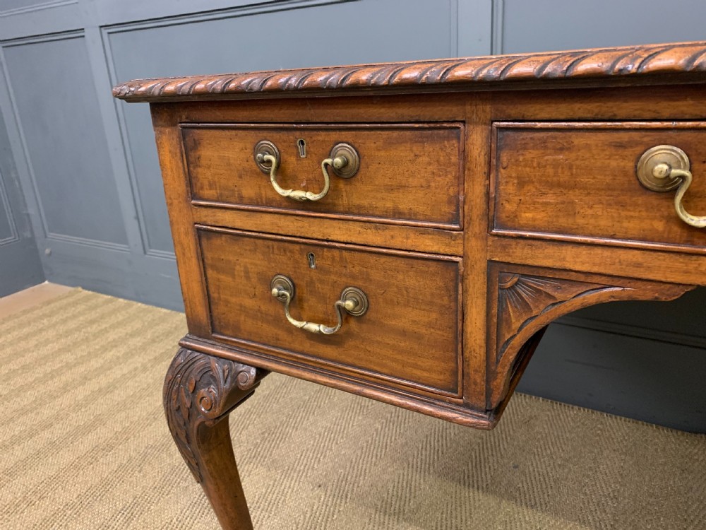Victorian Mahogany Chippendale Style Writing Desk View VI