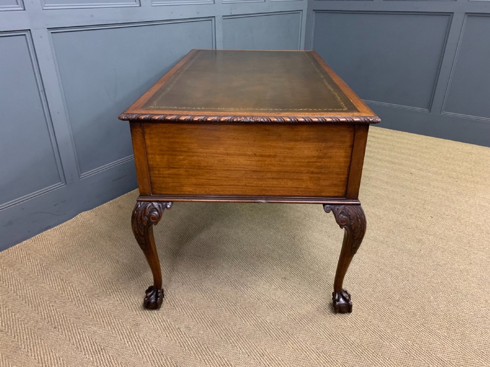 Victorian Mahogany Chippendale Style Writing Desk View VIII