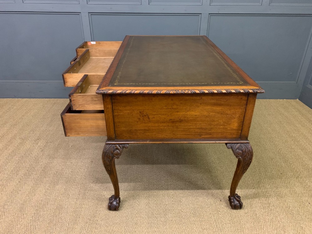 Victorian Mahogany Chippendale Style Writing Desk View XIV