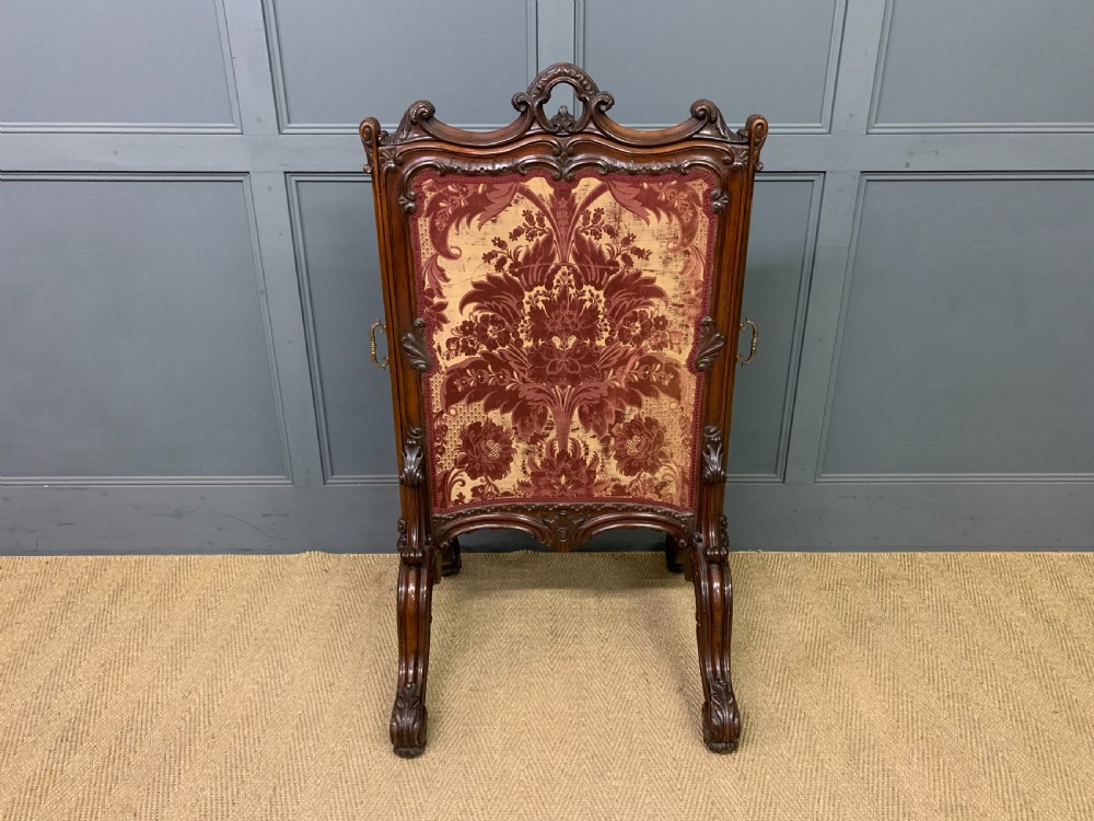 Fine Victorian Mahogany Firescreen
