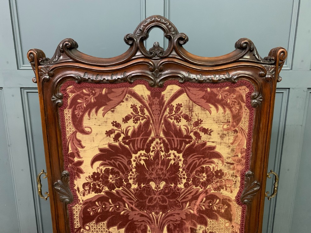 Fine Victorian Mahogany Firescreen View III