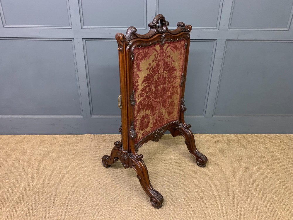 Fine Victorian Mahogany Firescreen View VI