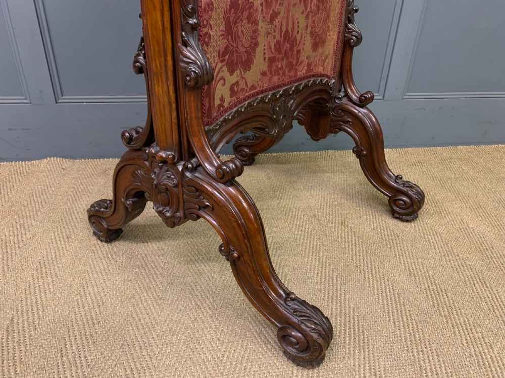 Fine Victorian Mahogany Firescreen View VIII