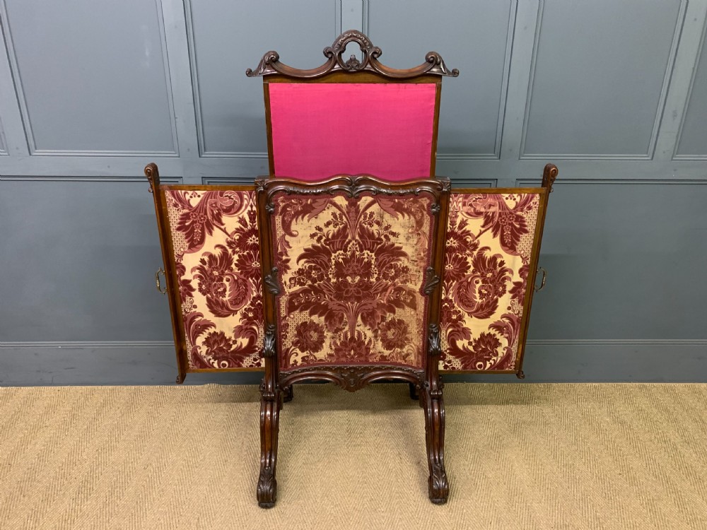 Fine Victorian Mahogany Firescreen View X