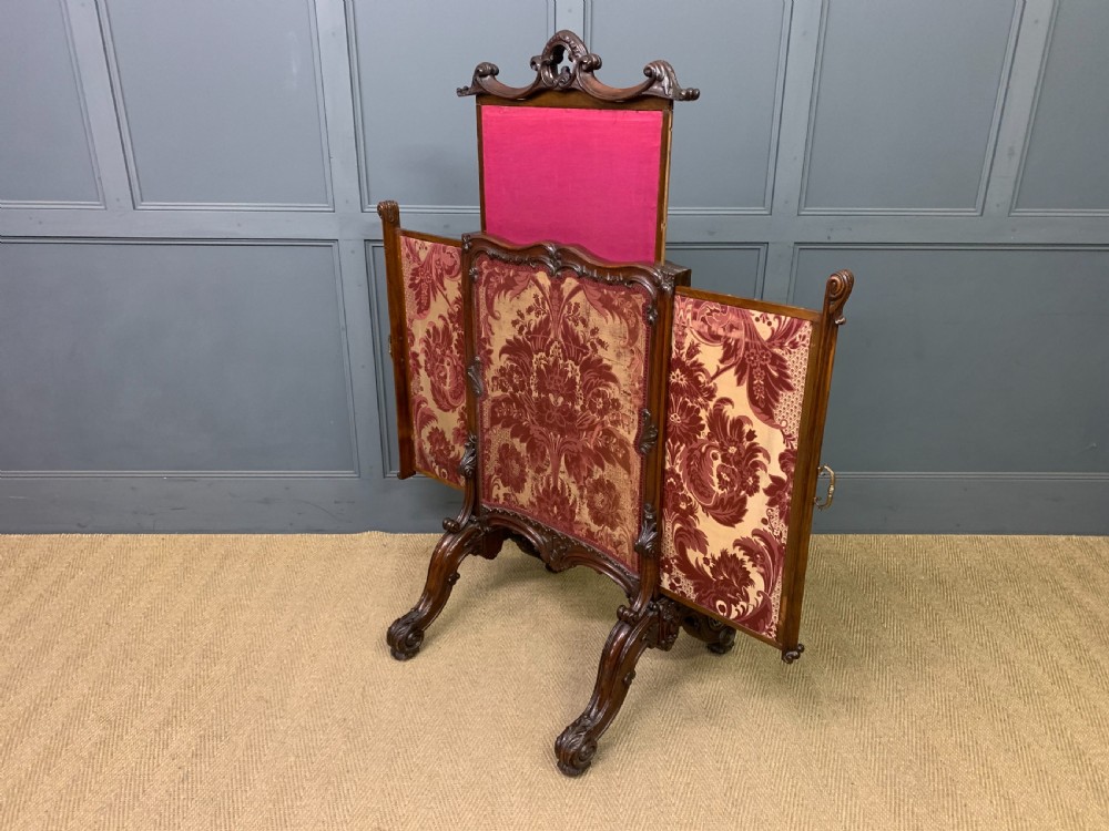 Fine Victorian Mahogany Firescreen View XII