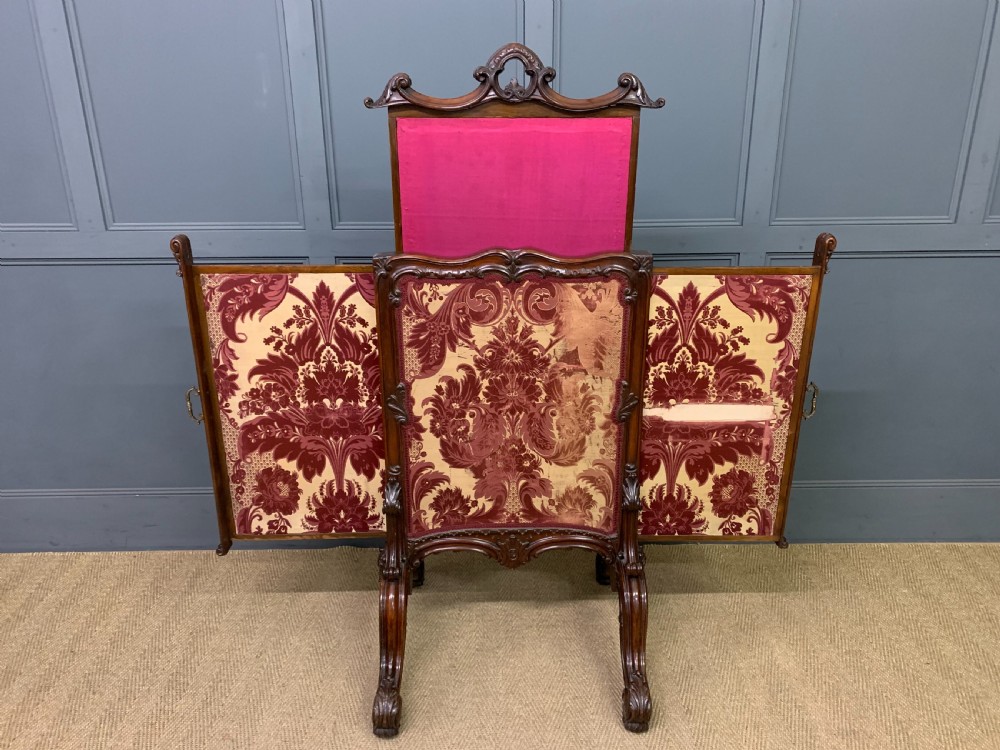 Fine Victorian Mahogany Firescreen View XIII