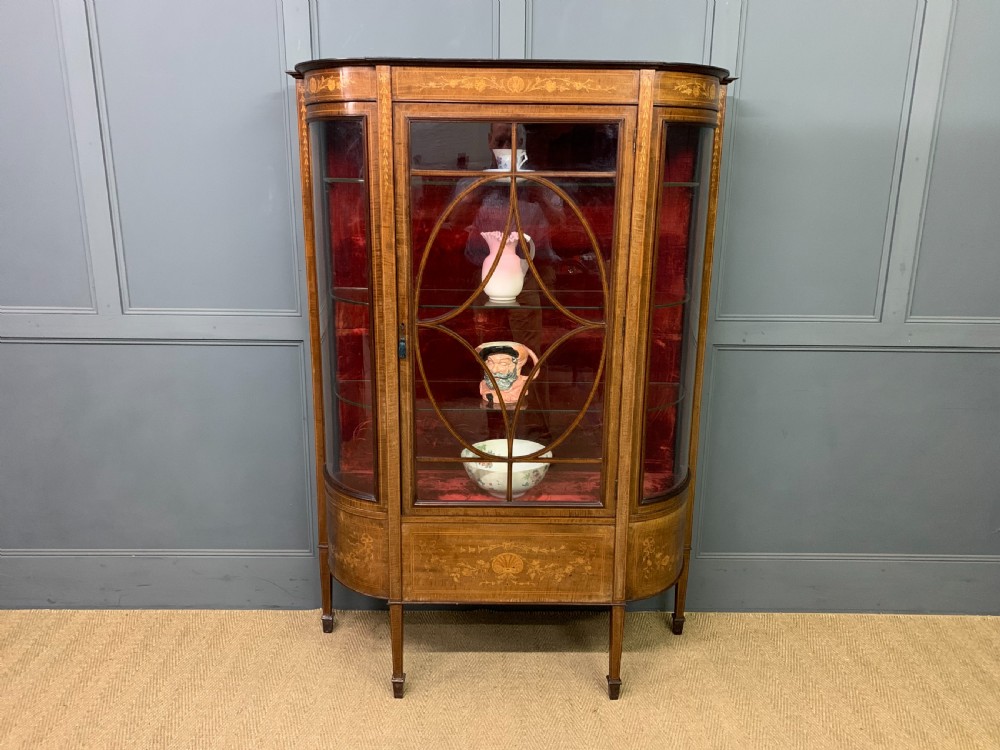 Edwardian Inlaid Mahogany Display Cabinet View II