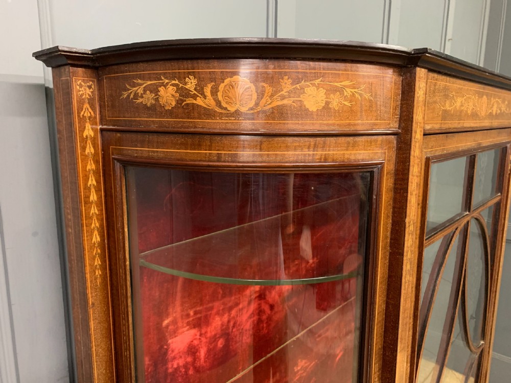 Edwardian Inlaid Mahogany Display Cabinet View VI