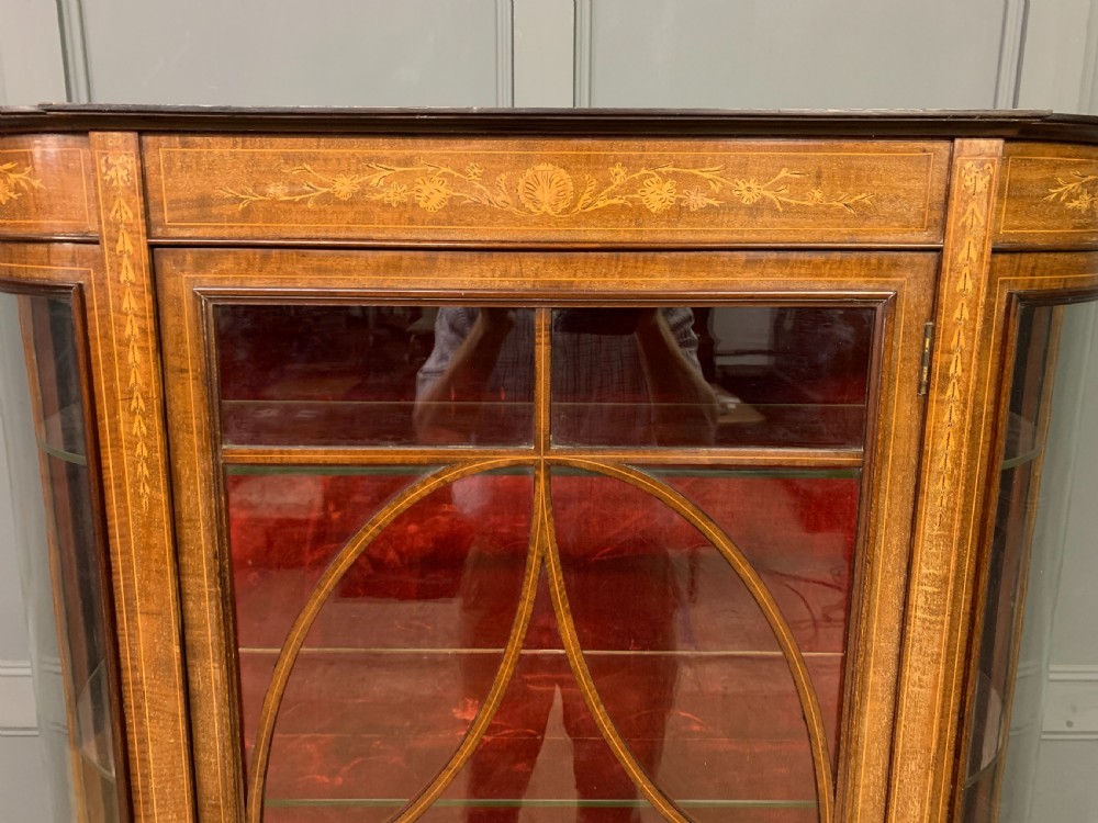Edwardian Inlaid Mahogany Display Cabinet View VII