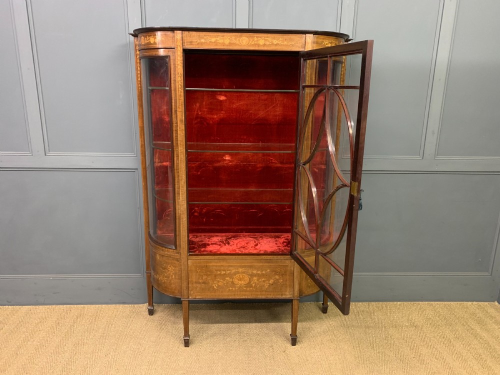 Edwardian Inlaid Mahogany Display Cabinet View IX