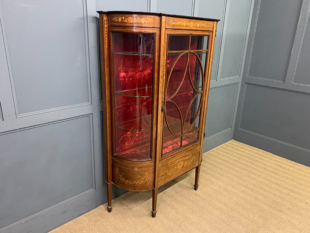 Edwardian Inlaid Mahogany Display Cabinet View X