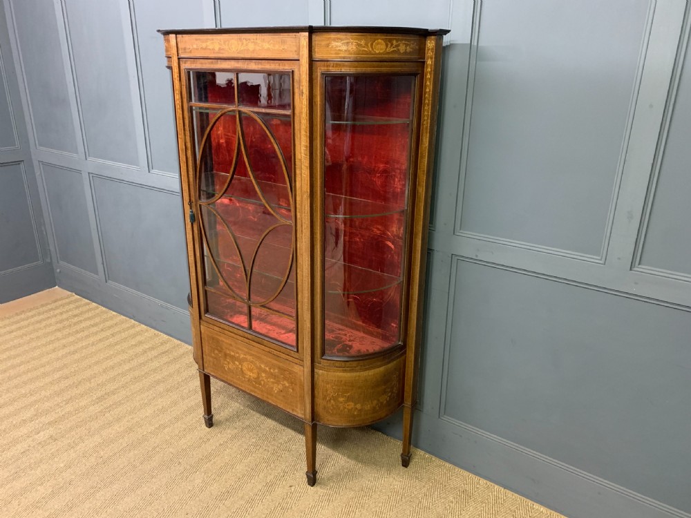 Edwardian Inlaid Mahogany Display Cabinet View XI