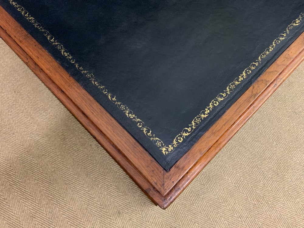 Large 19th Century 18 Drawer Partners Desk View IV