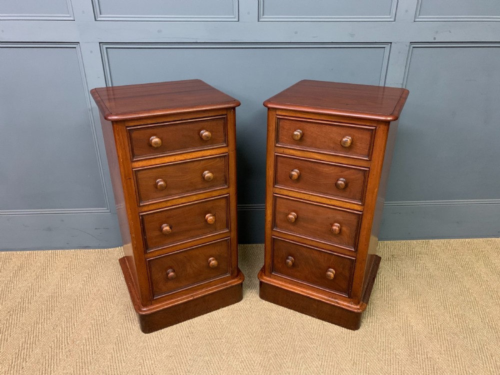 Pair of Victorian Mahogany Bedside Chests