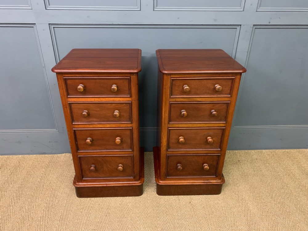 Pair of Victorian Mahogany Bedside Chests View II
