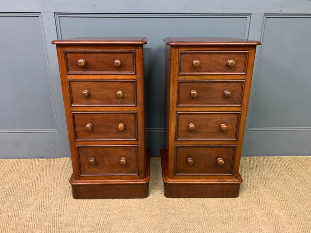 Pair of Victorian Mahogany Bedside Chests View III