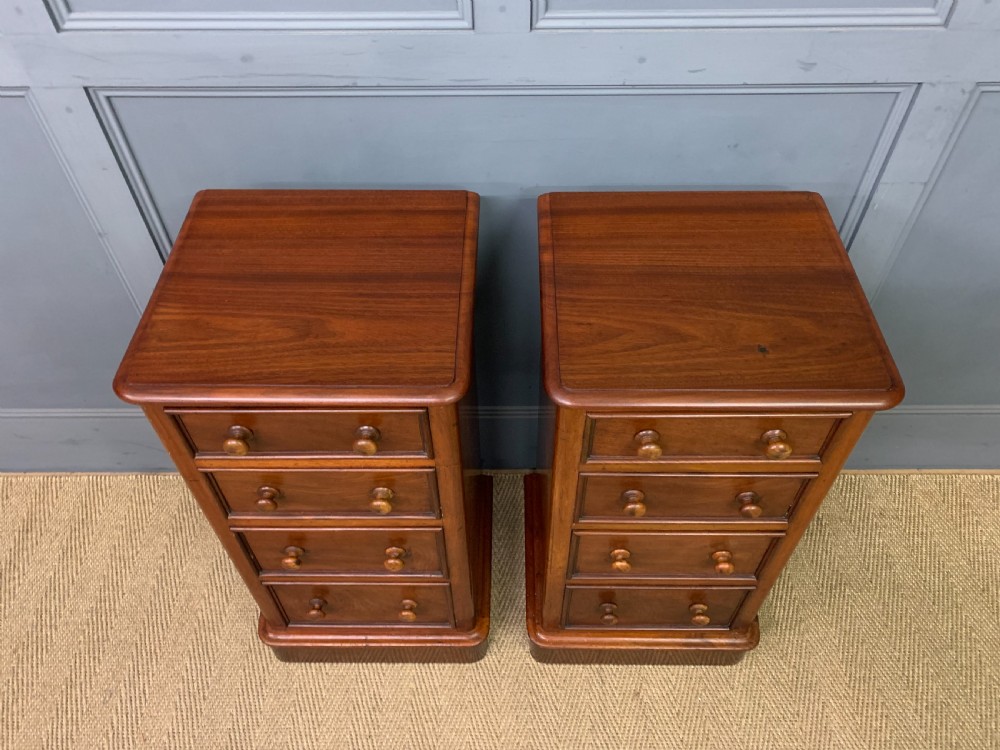 Pair of Victorian Mahogany Bedside Chests View IV