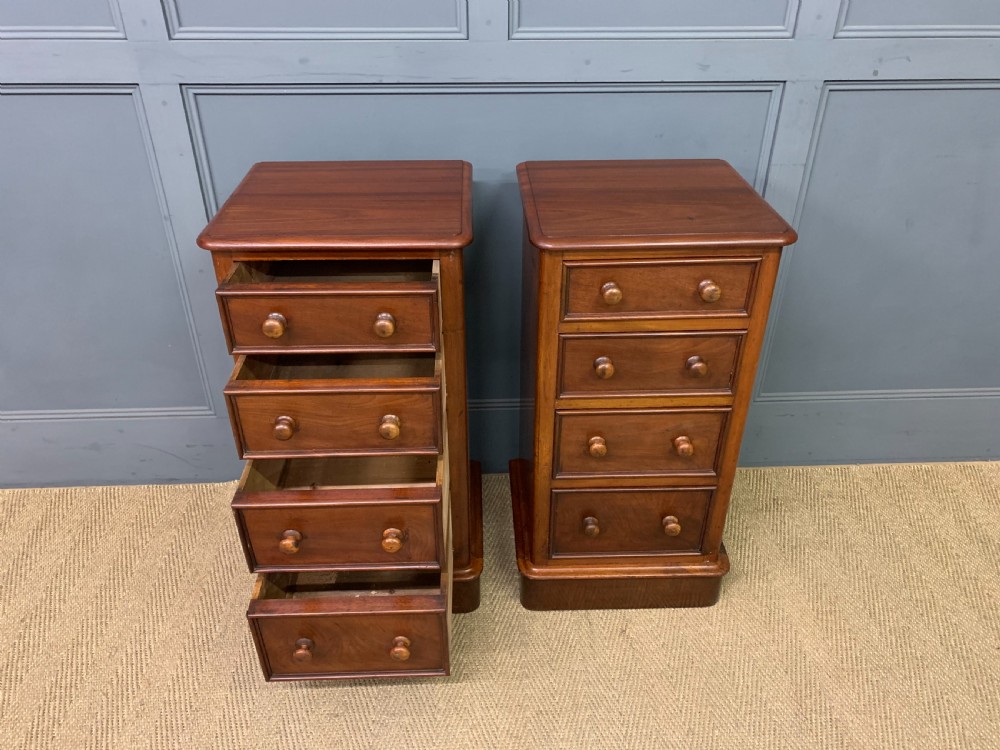 Pair of Victorian Mahogany Bedside Chests View V