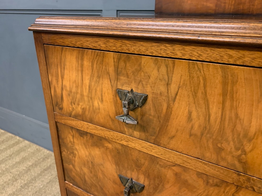 Waring and Gillow Art Deco Burr Walnut Chest of Drawers View VI