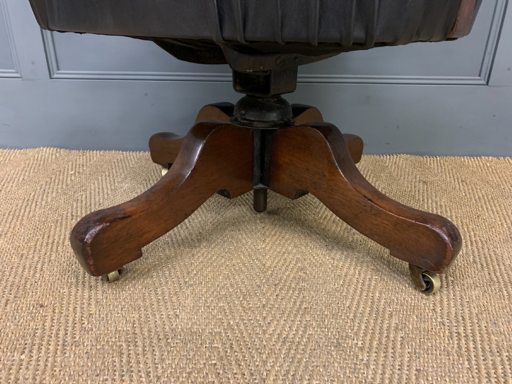 Victorian Mahogany Revolving Desk Chair View XII