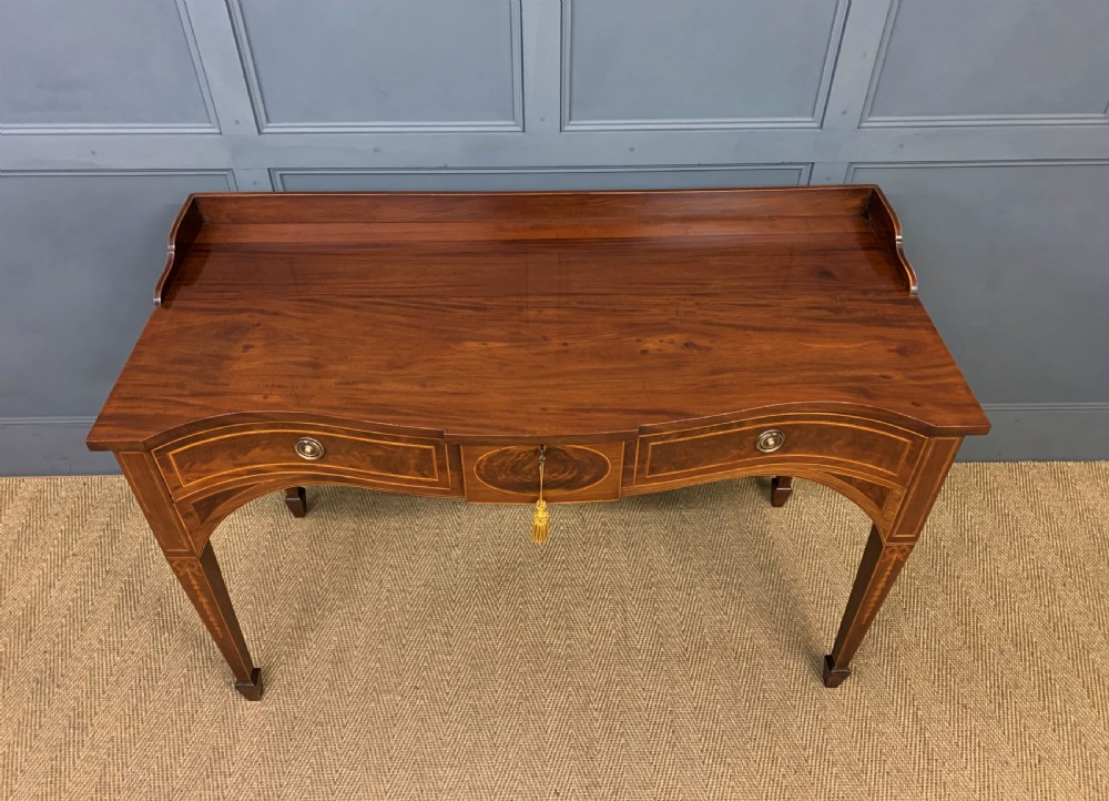 Inlaid Mahogany Serpentine fronted Serving Table View IV
