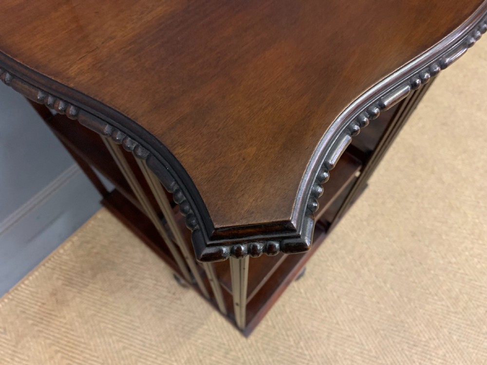Edwardian Mahogany Revolving Bookcase View VI