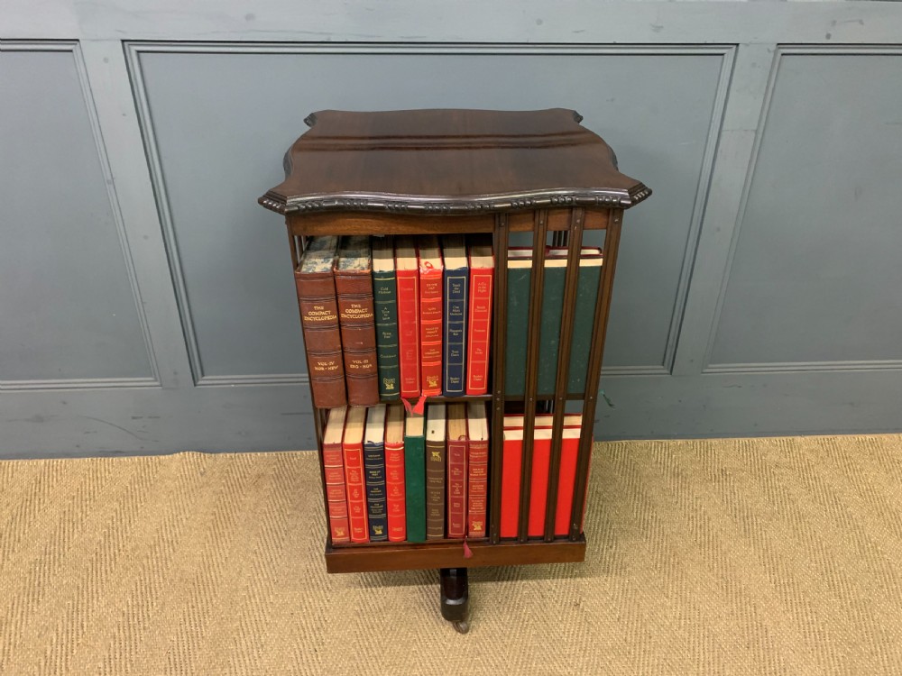Edwardian Mahogany Revolving Bookcase View X