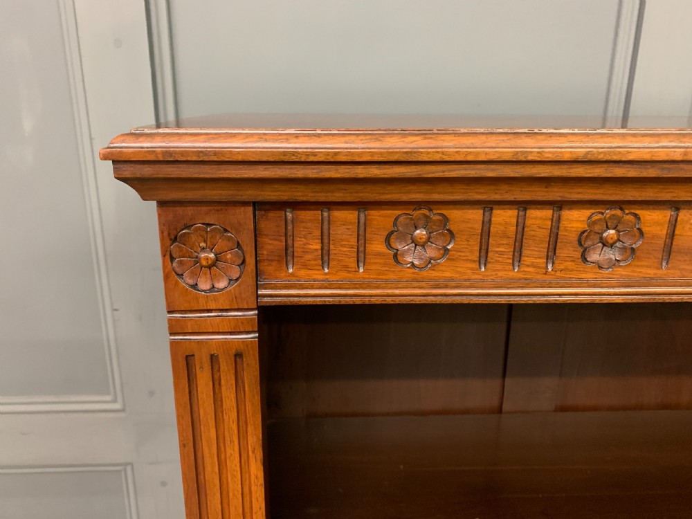 Edwardian Period Walnut Open Bookcase View III