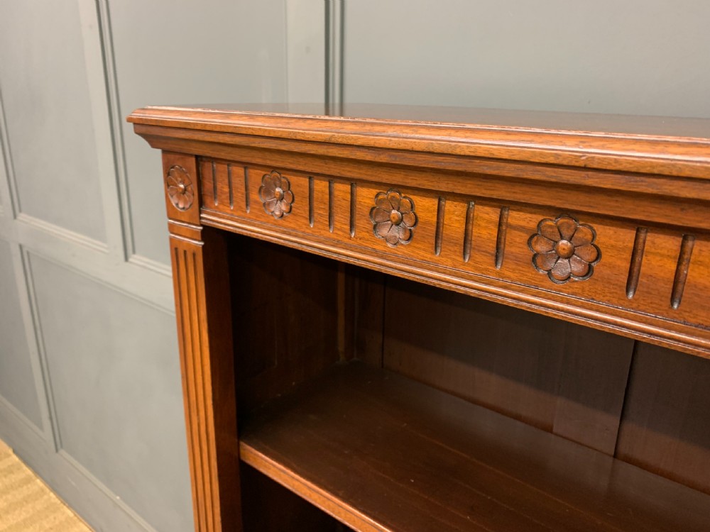 Edwardian Period Walnut Open Bookcase View IV