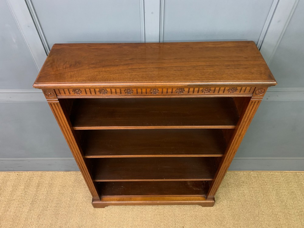 Edwardian Period Walnut Open Bookcase View V
