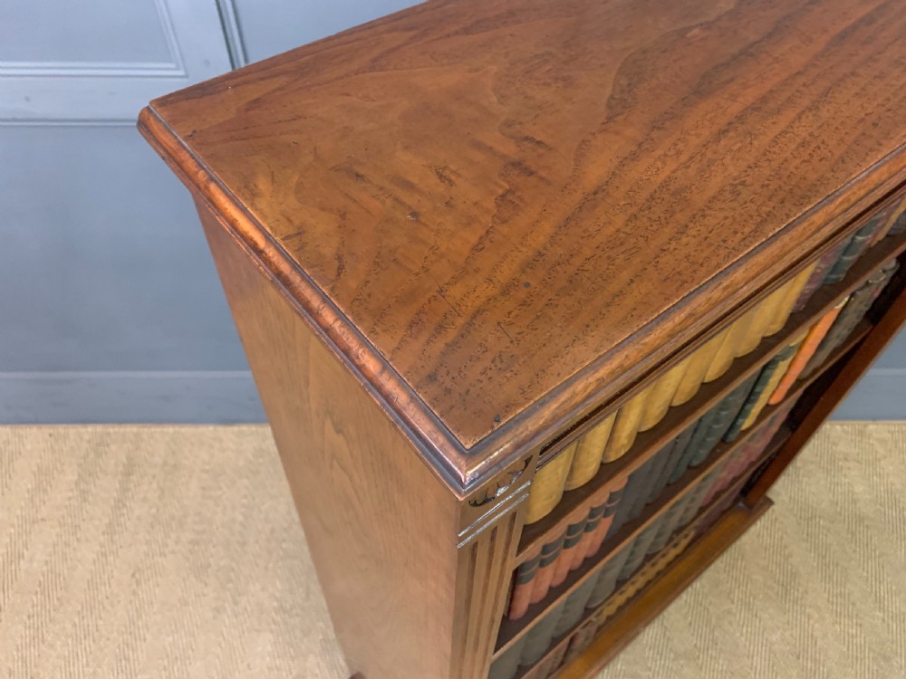 Edwardian Period Walnut Open Bookcase View IX