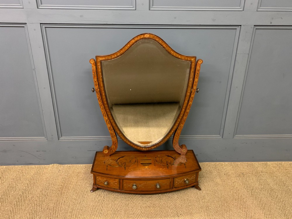 Inlaid Satinwood Dressing Table Mirror View II