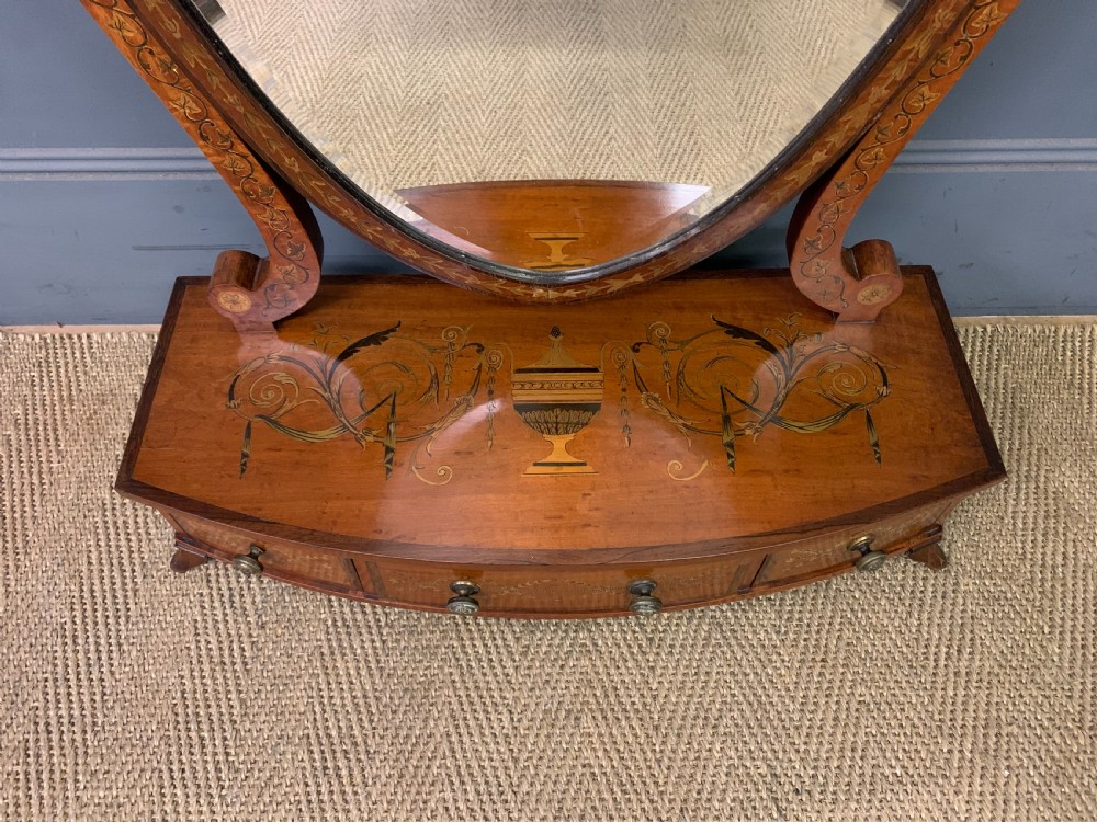 Inlaid Satinwood Dressing Table Mirror View V