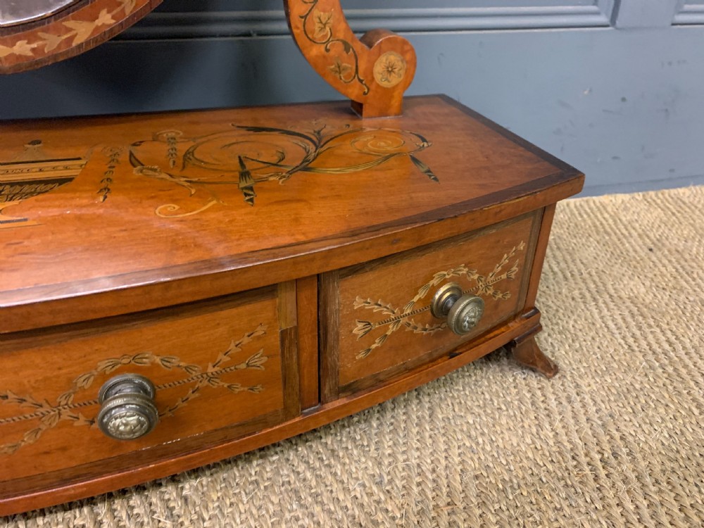 Inlaid Satinwood Dressing Table Mirror View VIII
