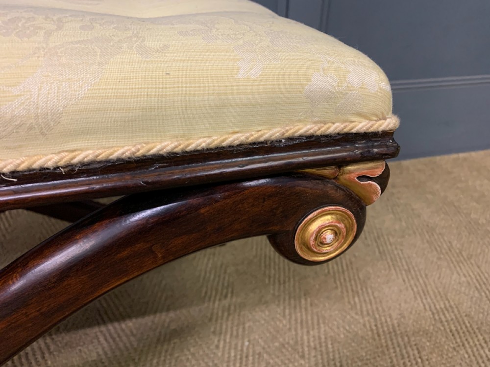 Regency Period Rosewood X-Frame Stool View III
