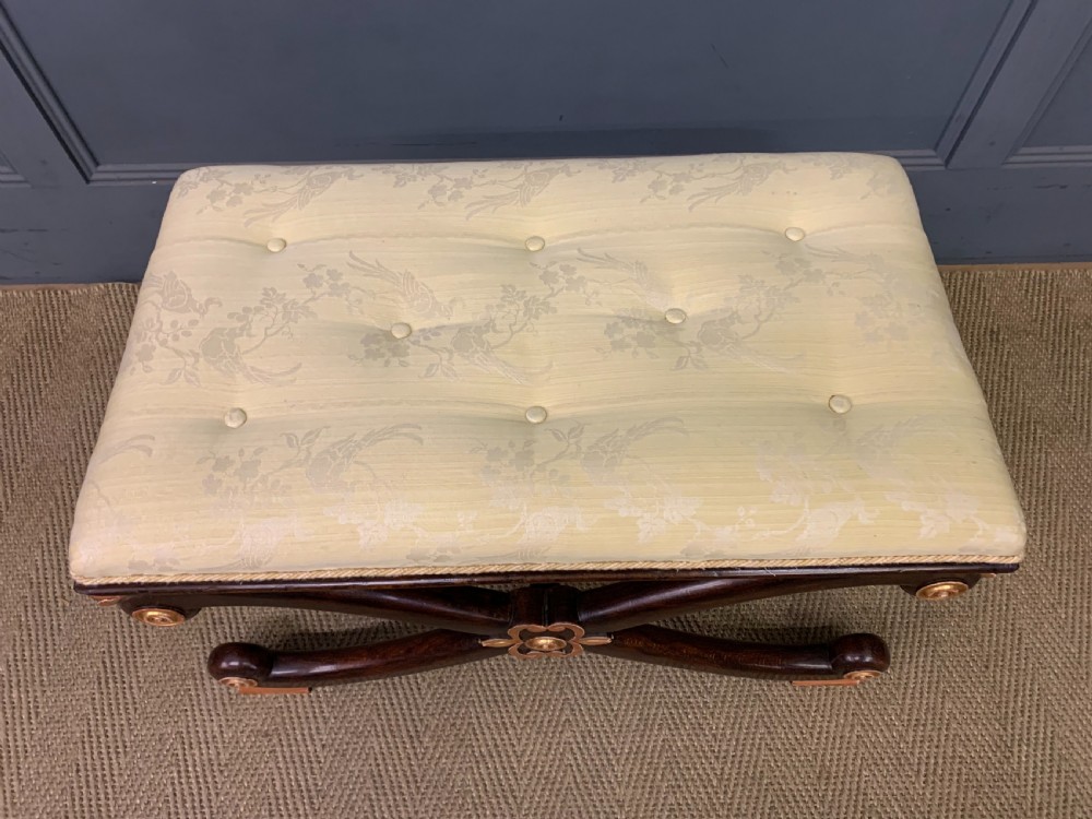 Regency Period Rosewood X-Frame Stool View VI