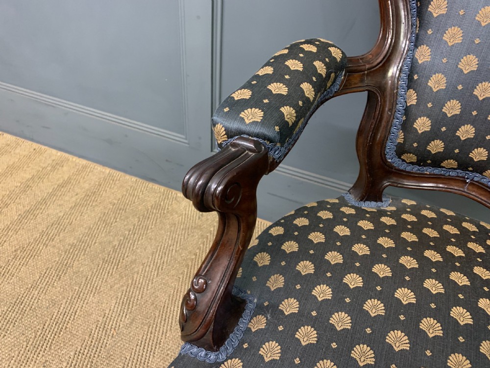 Pair of 19th Century French Rosewood Armchairs View X
