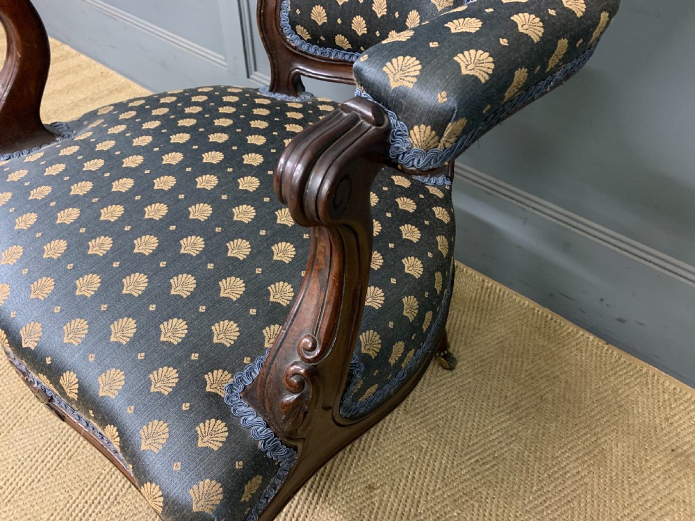 Pair of 19th Century French Rosewood Armchairs View XI