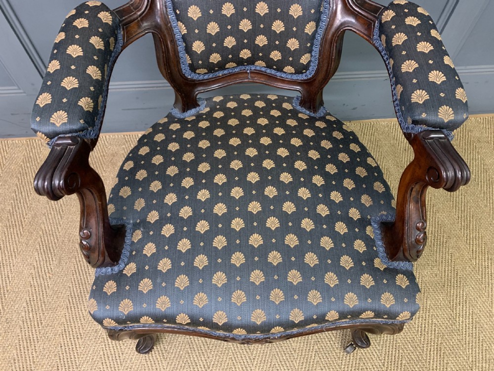 Pair of 19th Century French Rosewood Armchairs View XII