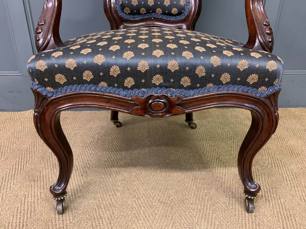 Pair of 19th Century French Rosewood Armchairs View XIII