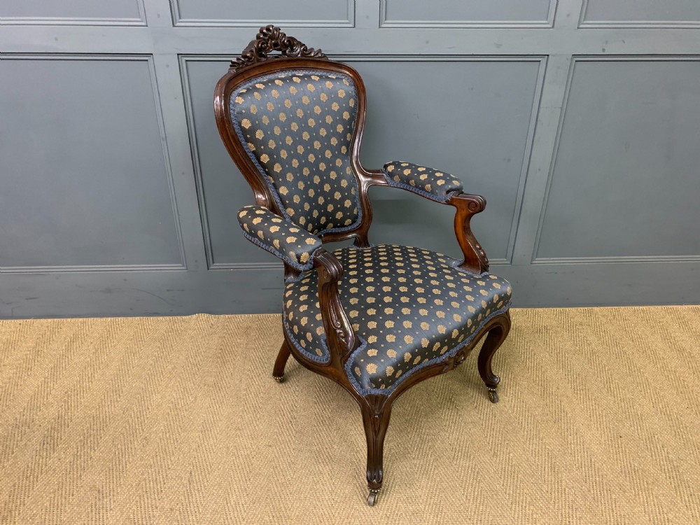 Pair of 19th Century French Rosewood Armchairs View XV