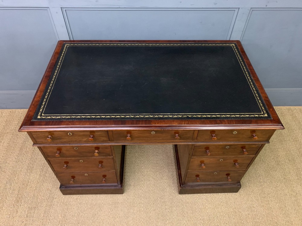 Early Victorian Mahogany Pedestal Desk View II