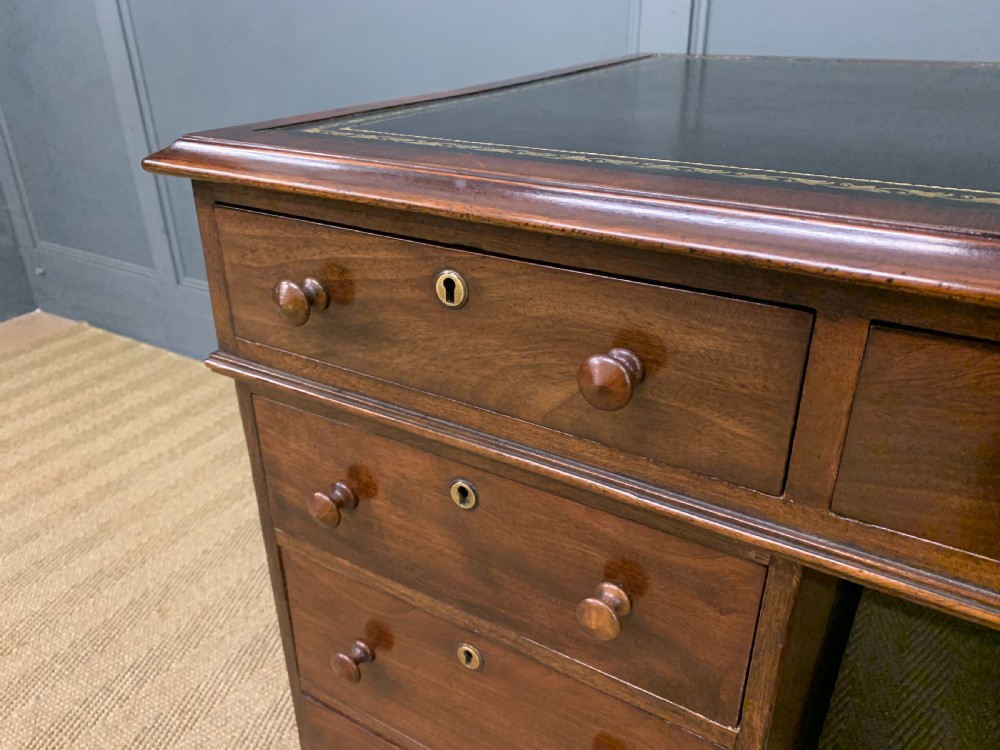 Early Victorian Mahogany Pedestal Desk View V