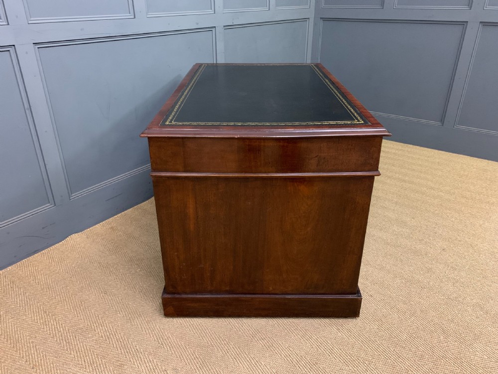 Early Victorian Mahogany Pedestal Desk View VIII