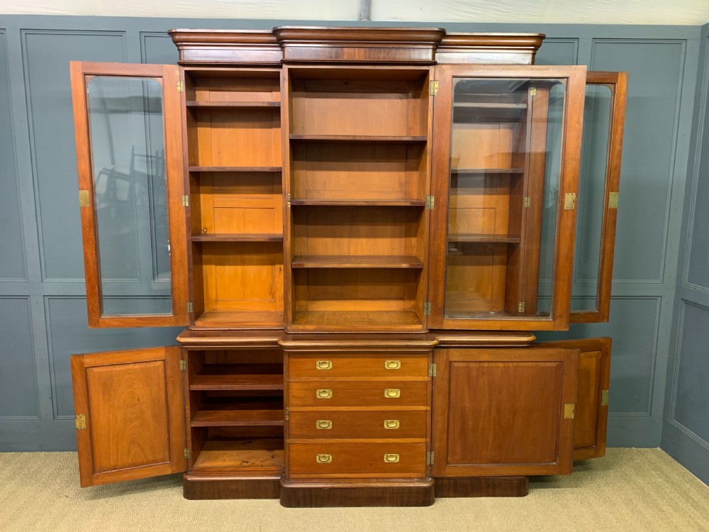 Victorian Mahogany Breakfront Bookcase View III